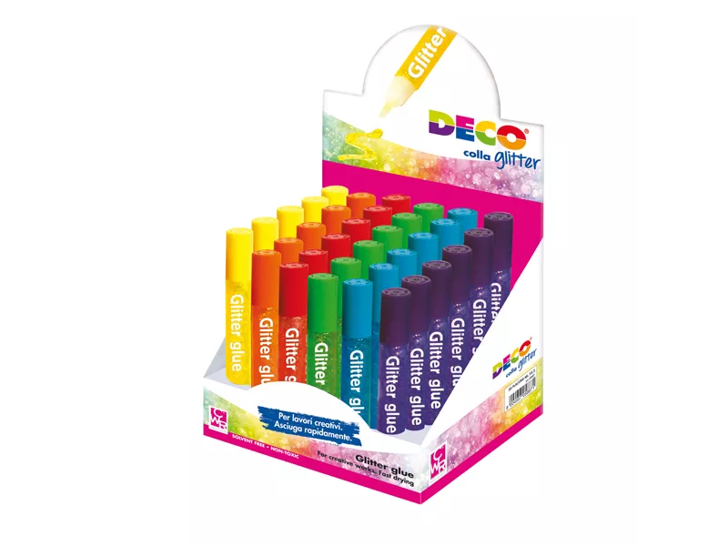 Colla Liquida Glitterata Deco CWR - 10,5 ml - 10887 (Assortiti Pastello Conf. 30)