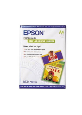 Carta Fotografica Adesiva Epson S041106 - A4 - 167 g - C13S041106 (Conf. 10)