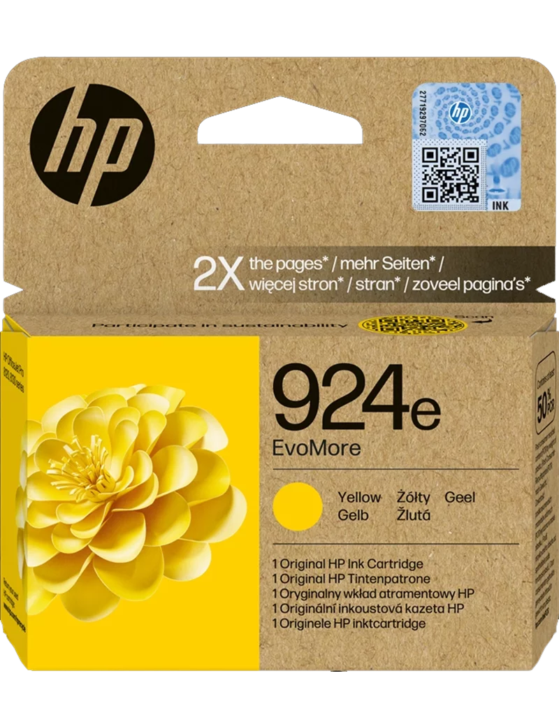 Cartuccia Originale HP 4K0U9NE 924e (Giallo 800 pagine)