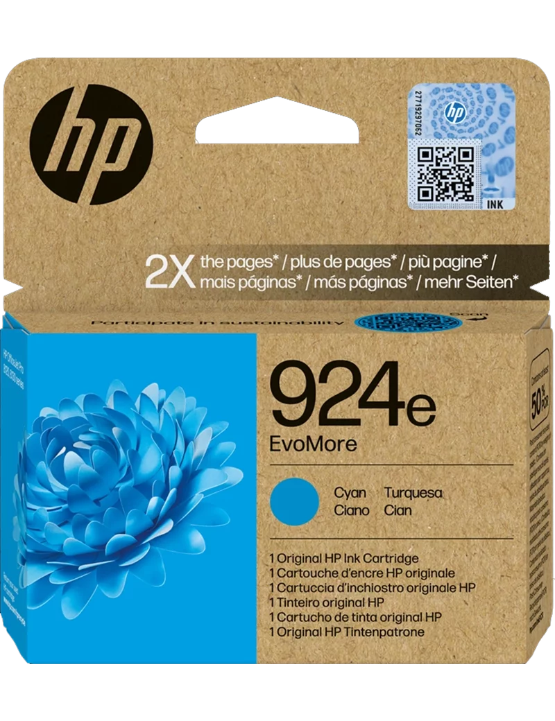 Cartuccia Originale HP 4K0U7NE 924e (Ciano 800 pagine) Cartuccia Originale HP 4K0U7NE 924e (Ciano 800 pagine)