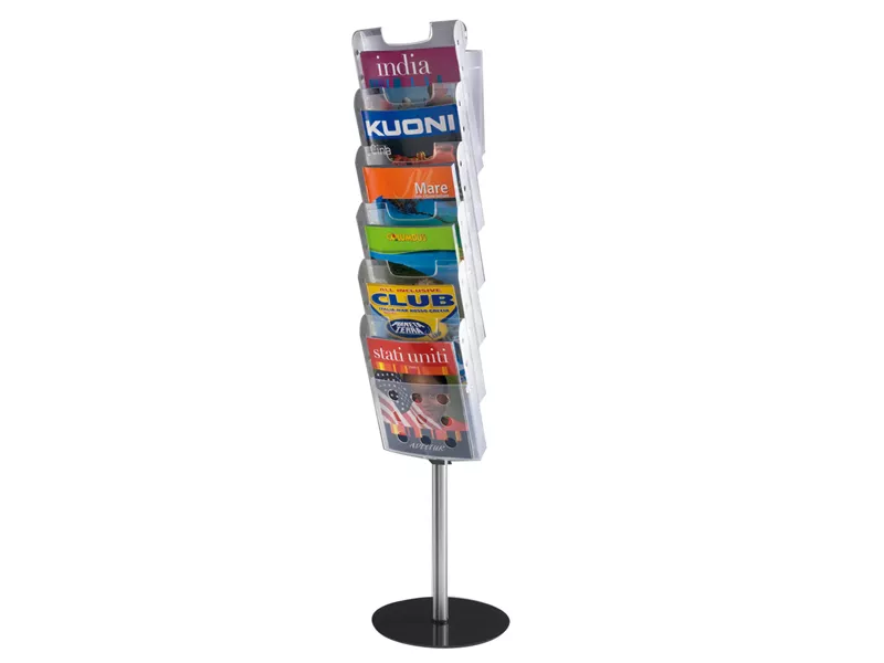 Espositore da Terra Easy Stacker Tecnostyl - 130 cm - 6xA4 - STK13 (Argento)