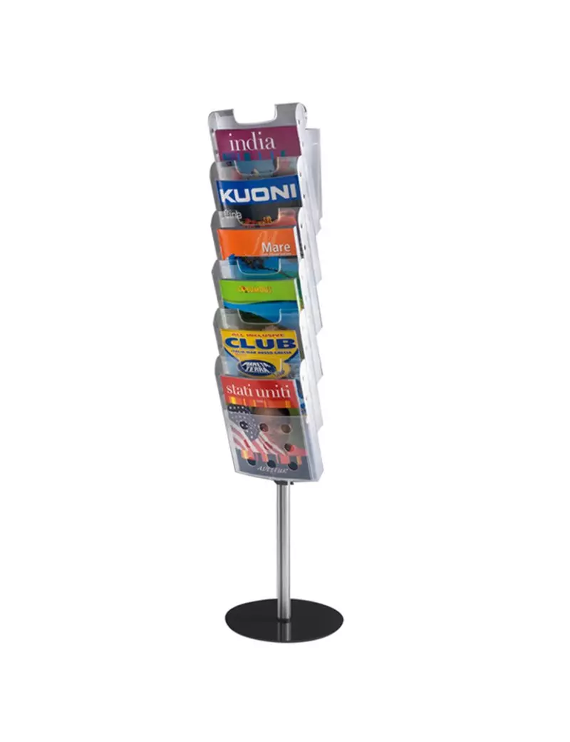 Espositore da Terra Easy Stacker Tecnostyl - 130 cm - 6xA4 - STK13 (Argento) Espositore da Terra Easy Stacker Tecnostyl - 130 cm - 6xA4 - STK13 (Argento)