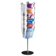 Espositore da Terra Easy Stacker Tecnostyl - 130 cm - 12xA4 - STK14 (Argento)