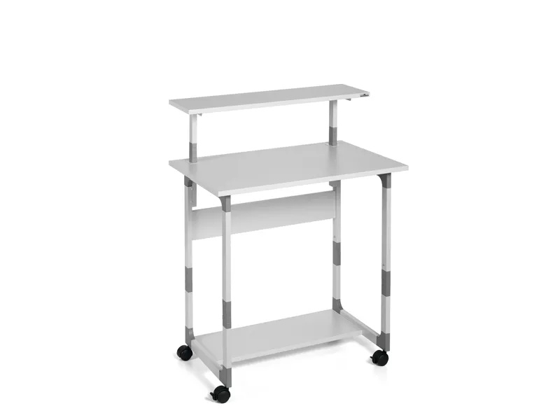 PC Workstation System 80 VH Durable - 3 Ripiani con Ruote - 3718-10 (Grigio) PC Workstation System 80 VH Durable - 3 Ripiani con Ruote - 3718-10 (Grigio)