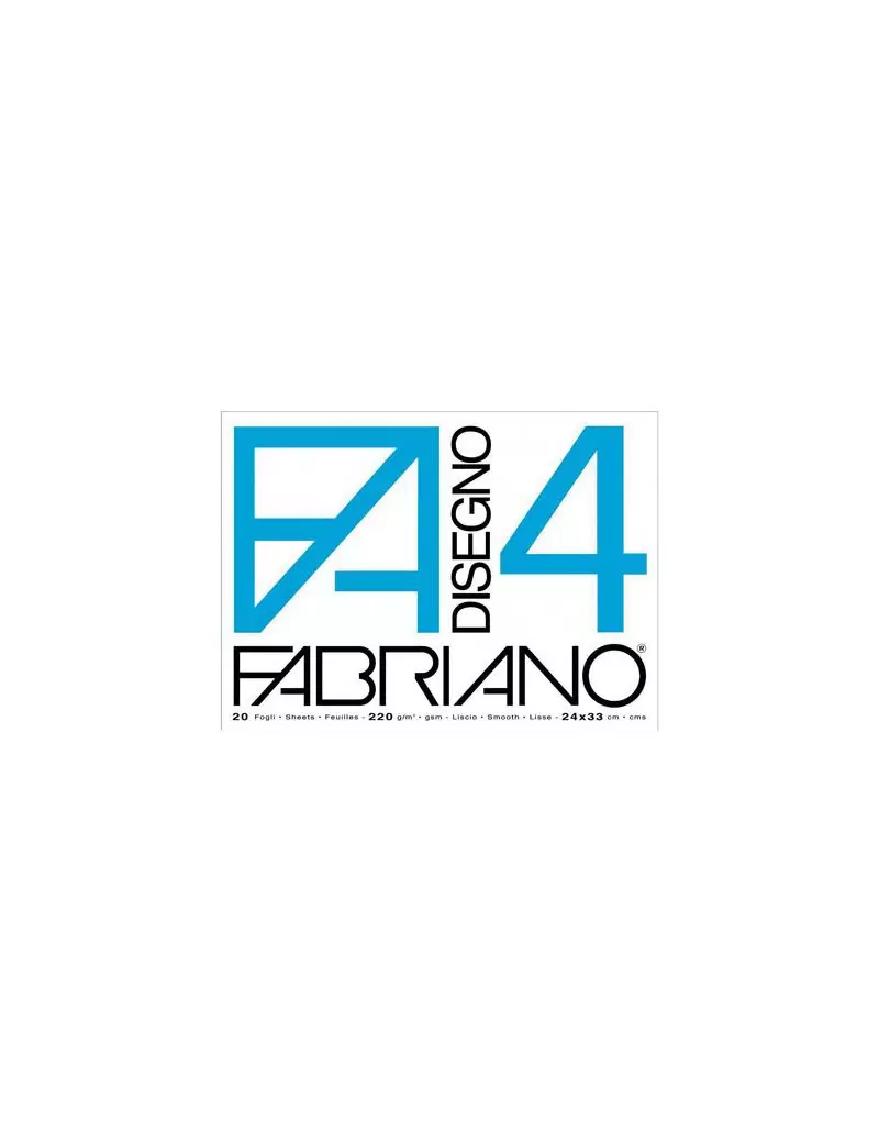 Album da Disegno Fabriano 4 - 24x33 cm - Liscio Collato (Bianco)