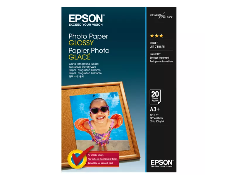 Carta Fotografica Epson S042535 - A3 Plus - 200 g - Lucida - C13S042535 (Conf. 20)