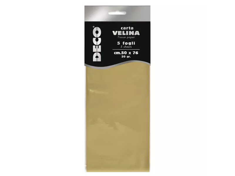 Carta Velina Deco CWR - 50x76 cm - 12295/02 (Oro Perlescente Conf. 5) Carta Velina Deco CWR - 50x76 cm - 12295/02 (Oro Perlescente Conf. 5)