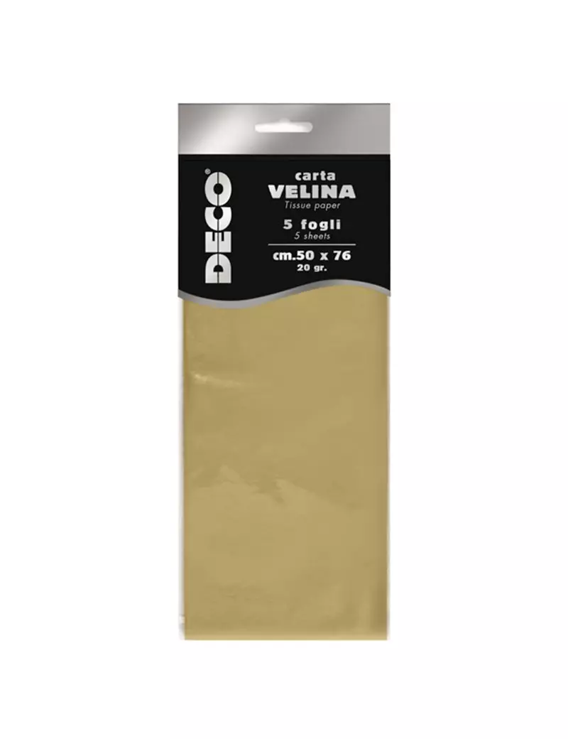 Carta Velina Deco CWR - 50x76 cm - 12295/02 (Oro Perlescente Conf. 5) Carta Velina Deco CWR - 50x76 cm - 12295/02 (Oro Perlescente Conf. 5)