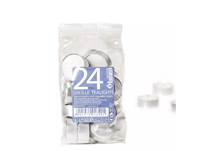 Tealight Scaldavivande Lumen - X540235 (Bianco Conf. 24) Tealight Scaldavivande Lumen - X540235 (Bianco Conf. 24)