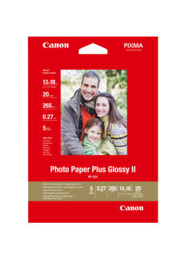 Carta Fotografica PP-201 II Plus Canon - 13x18 cm - 265 g - Lucida - 2311B018 (Conf. 20)