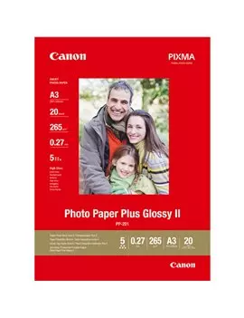 Carta Fotografica PP-201 Plus Glossy II Canon - A3 - 265 g - Lucida - 2311B020 (Conf. 20)