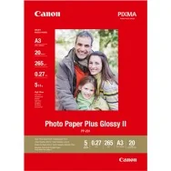 Carta Fotografica PP-201 Plus Glossy II Canon - A3 - 265 g - Lucida - 2311B020 (Conf. 20)