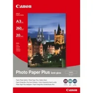 Carta Fotografica SG-201 Plus Semi Gloss Canon - A3 - 260 g - Semi Lucida - 1686B026 (Conf. 20)
