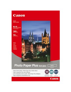 Carta Fotografica SG-201 Plus Semi Gloss Canon - 10x15 cm - 260 g - Semi Lucida - 1686B015 (Conf. 20)