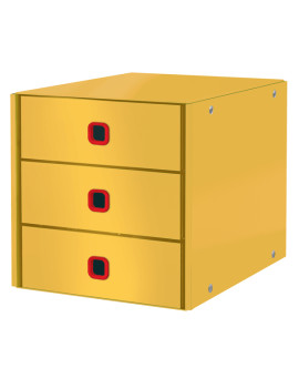 Cassettiera Click&Store Cosy Leitz - 3 Cassetti - 28,6x28,2x35,8 cm - 53680019 (Giallo)