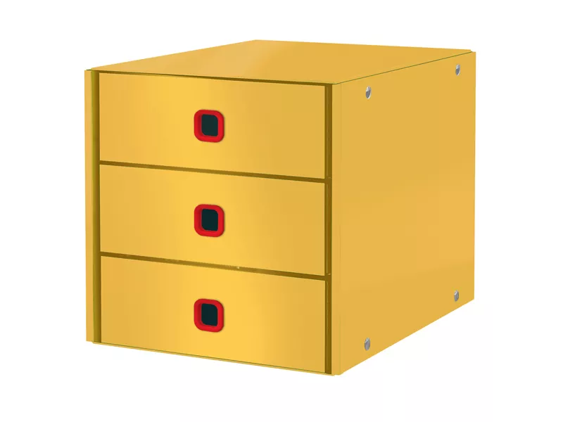 Cassettiera Click&Store Cosy Leitz - 3 Cassetti - 28,6x28,2x35,8 cm - 53680019 (Giallo)