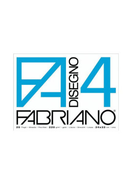 Album da Disegno Fabriano 4 - 33x48 cm - Liscio Riquadrato (Bianco)