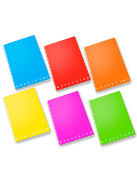 Quaderno Monocromo Fluo Pigna - A4 - Quadretti 5 mm con Margini - 02267920Q (Assortiti Conf. 10)