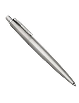Penna a Sfera a Scatto Jotter Core Stainless Steel Parker - Media - 1953170 (Blu Fusto Acciaio)
