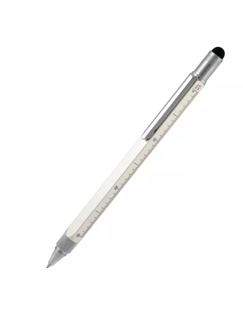 Penna a Sfera Multifunzione Tool Pen Monteverde - Punta Media - J035211 (Argento) Penna a Sfera Multifunzione Tool Pen Monteverde - Punta Media - J035211 (Argento)