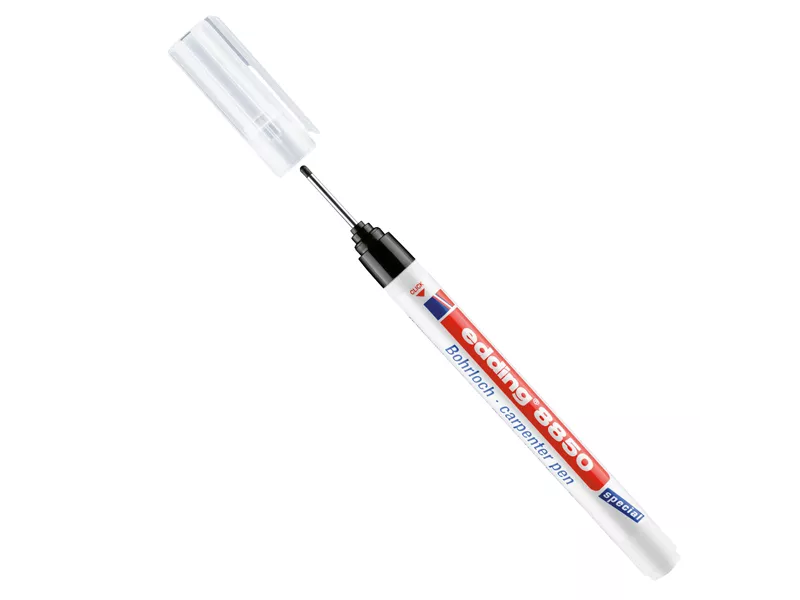 Marcatore Permanente Carpenter Pen 8850 Edding - Punta Lunga e Sottile - 0.7-1 mm - E-8850/1 (Nero)