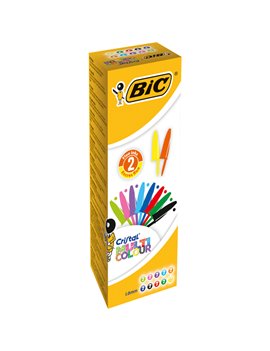 Penna a Sfera Cristal Multicolor Bic - Punta Large - 1,6 mm - 926381 (Assortiti Conf. 20)