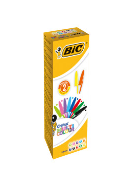 Penna a Sfera Cristal Multicolor Bic - Punta Large - 1,6 mm - 926381 (Assortiti Conf. 20)