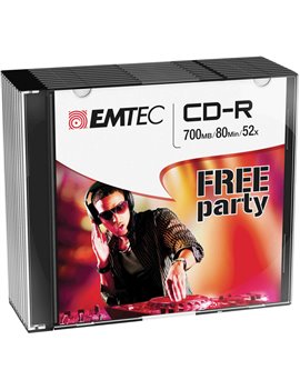 CD-R Emtec - Slim Case - 700 MB - 52x - ECOC801052SL (Conf. 10)