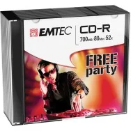 CD-R Emtec - Slim Case - 700 MB - 52x - ECOC801052SL (Conf. 10)