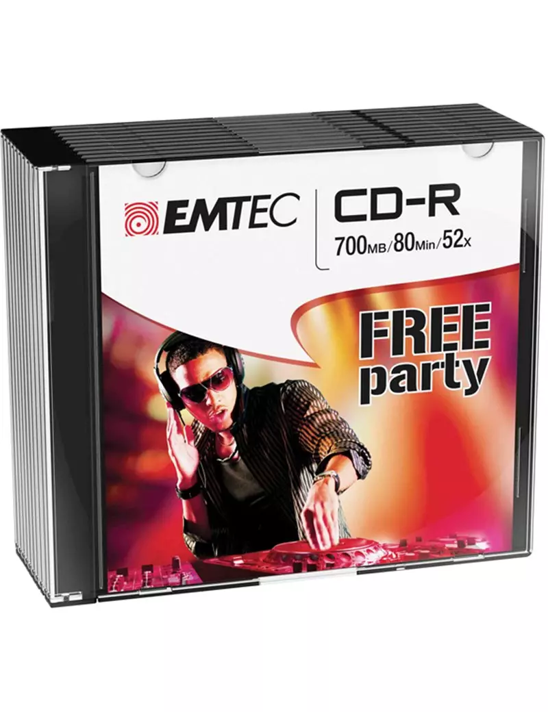 CD-R Emtec - Slim Case - 700 MB - 52x - ECOC801052SL (Conf. 10)