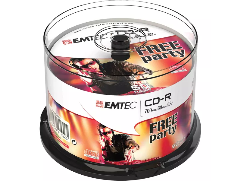 CD-R Emtec - Spindle - 700 MB - 52x - ECOC805052CB (Conf. 50)