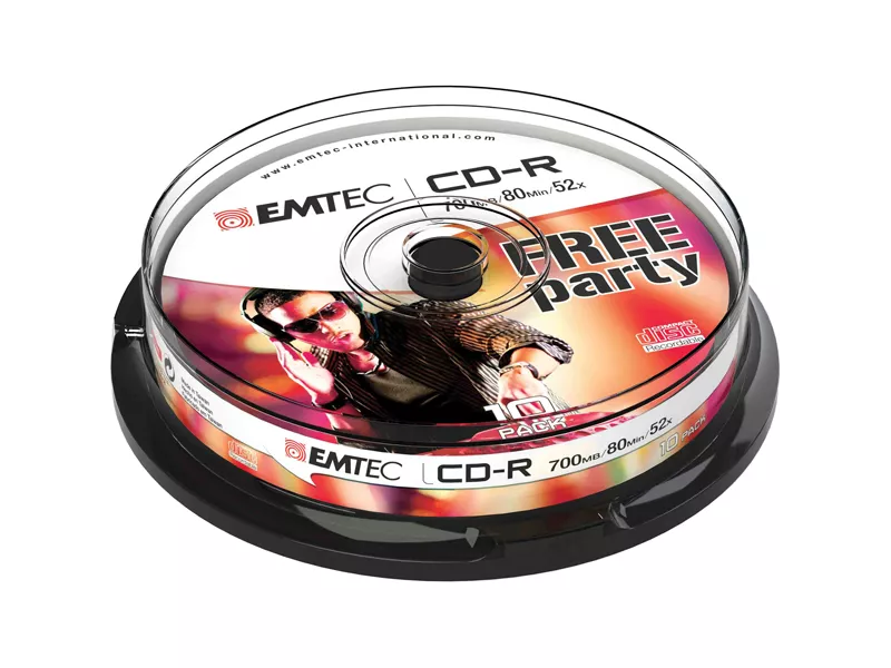CD-R Emtec - Spindle - 700 MB - 52x - ECOC801052CB (Conf. 10)