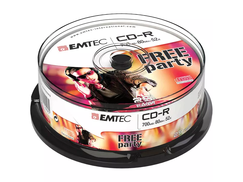 CD-R Emtec - Spindle - 700 MB - 52x - ECOC802552CB (Conf. 25)