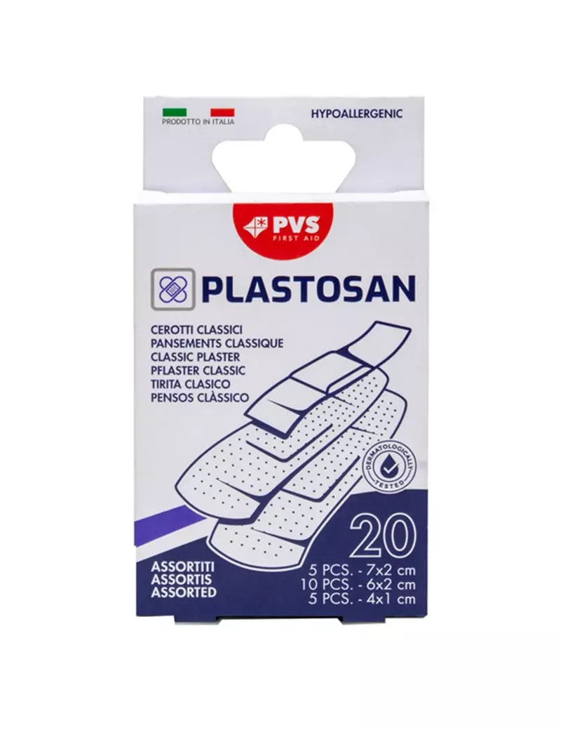 Cerotti Classici Platosan PVS - Formati Assortiti - CER157 (Pelle Conf. 20) Cerotti Classici Platosan PVS - Formati Assortiti - CER157 (Pelle Conf. 20)