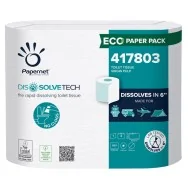 Carta Igienica Dissolvetech Papernet - 850 Strappi - 1 Velo - 417803 (Conf. 4)