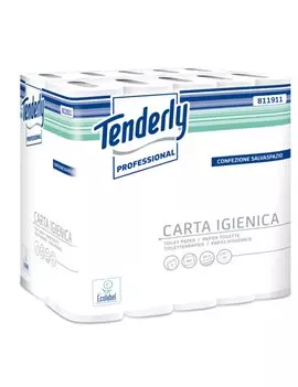 Carta Igienica Salvaspazio Tenderly Professional Lucart - Rotolo - 2 Veli - 160 Strappi - 811911U (Bianco Conf. 30)