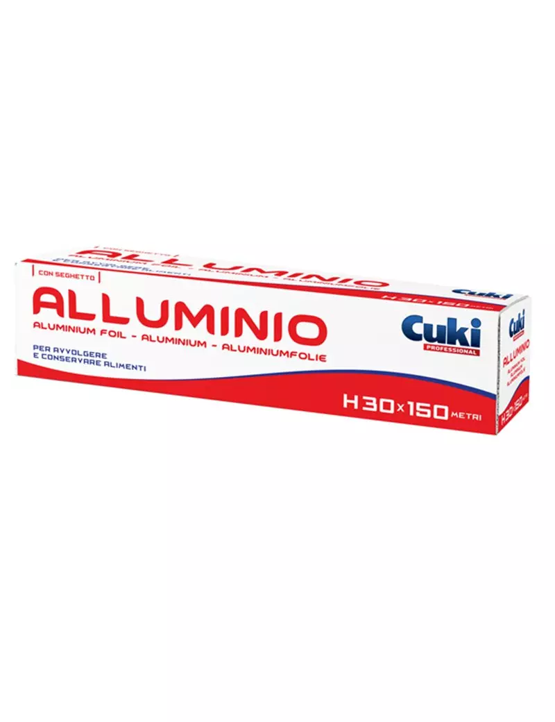 Rotolo Alluminio Cuki Professional - 30 cm x 150 m - 3930015 (Argento) Rotolo Alluminio Cuki Professional - 30 cm x 150 m - 3930015 (Argento)