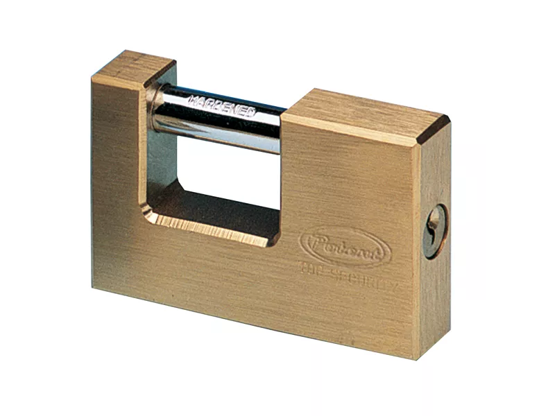 Lucchetto corazzato in Ottone Massiccio Metalplus - per Saracinesche - PT2860 (Ottone)