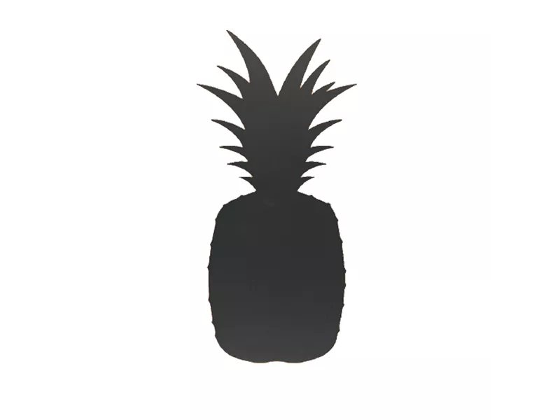 Lavagna da Parete Silhouette Securit - 49,3x23,6 cm - Ananas - FB-PINEAPPLE (Nero)