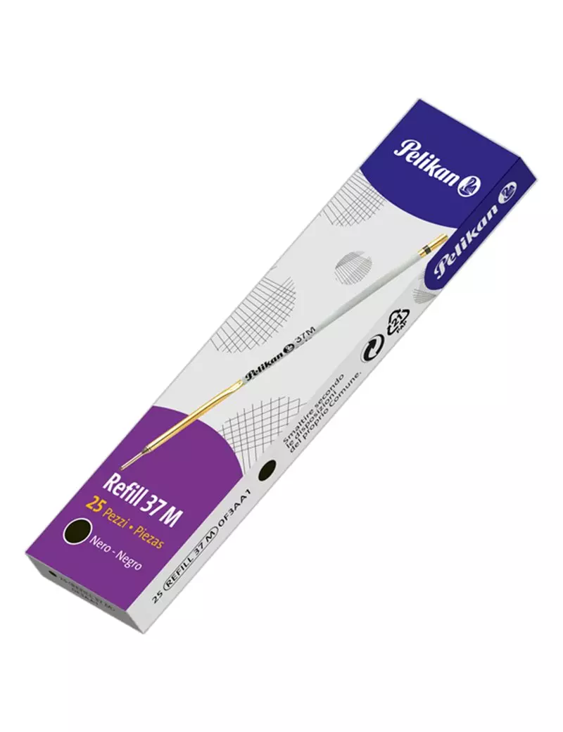 Refill per Penna a Sfera 37 Pelikan - Media - 0F3AA1 (Nero Conf. 25) Refill per Penna a Sfera 37 Pelikan - Media - 0F3AA1 (Nero Conf. 25)