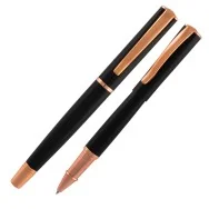 Penna Roller Impressa Monteverde - Punta Media - J029866 (Nero e Rosegold)