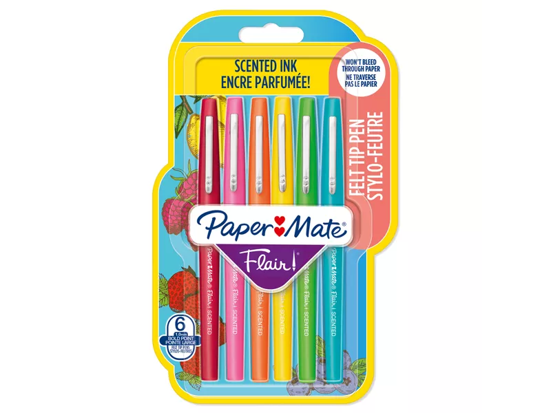 Penna con Punta Sintetica Flair Nylon Paper Mate - 1 mm - 2138466 (Assortiti Scented Conf. 6)