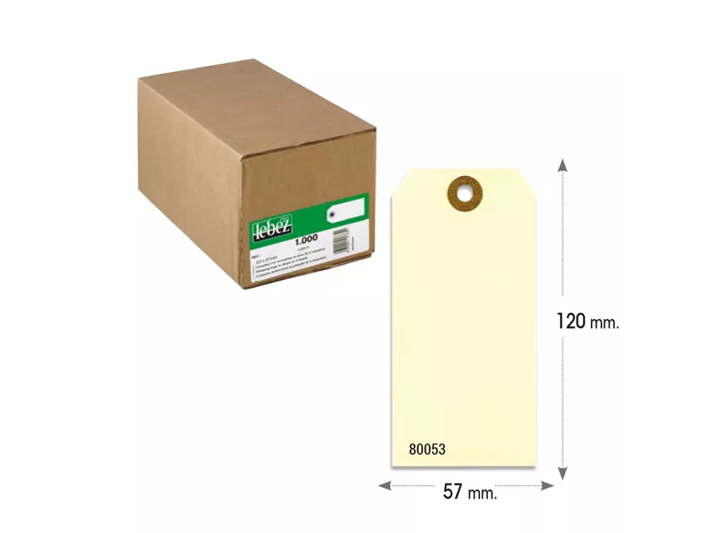 Etichette in Cartoncino per Spedizioni Lebez - 120x60 mm - 80053 (Avana Conf. 1000)