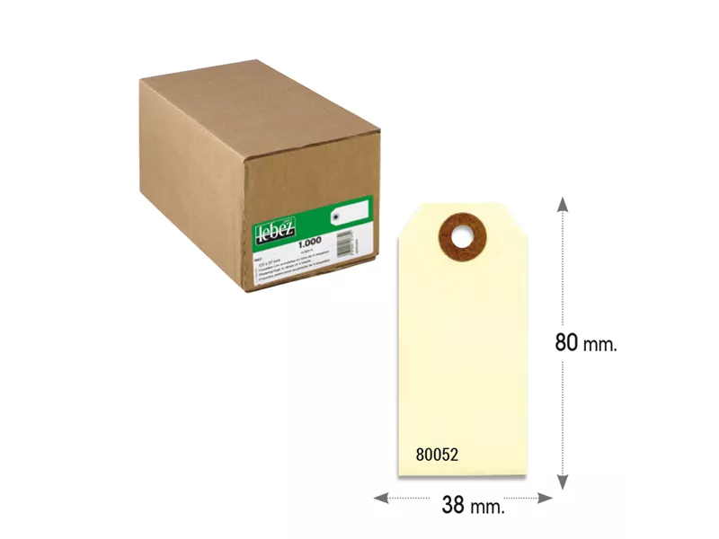 Etichette in Cartoncino per Spedizioni Lebez - 80x38 mm - 80052 (Avana Conf. 1000)