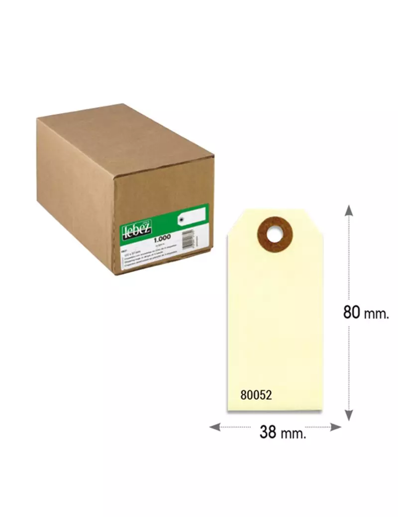 Etichette in Cartoncino per Spedizioni Lebez - 80x38 mm - 80052 (Avana Conf. 1000) Etichette in Cartoncino per Spedizioni Lebez - 80x38 mm - 80052 (Avana Conf. 1000)