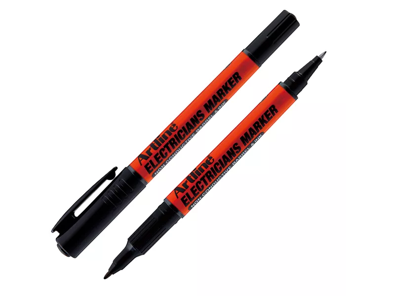 Marcatore Permanente Electricians Artline - Doppia Punta - 0,4-1 mm - A ELFT/N (Nero)
