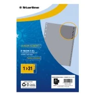 Separatori Numerici in PPL Starline - A4 Maxi - 31 Tacche - 2000018C5-STL (Grigio)