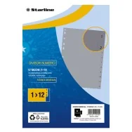 Separatori Numerici in PPL Starline - A4 - 12 Tacche - 2000013C5-STL (Grigio)