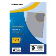 Separatori Numerici in PPL Starline - A4 Maxi - 12 Tacche - 2000017C5-STL (Grigio)