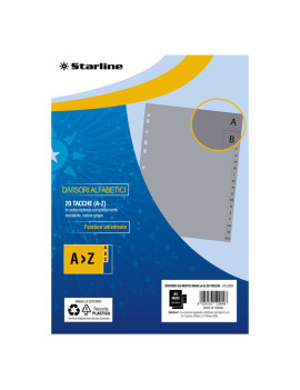 Separatori Alfabetici in PPL Starline - A4 Maxi - 20 Tacche - 2000016C5-STL (Grigio)